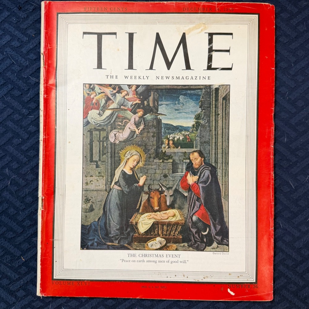 Vintage TIME‎ Magazine December 24 1945 Christmas Event Gerard David Hormel Ad